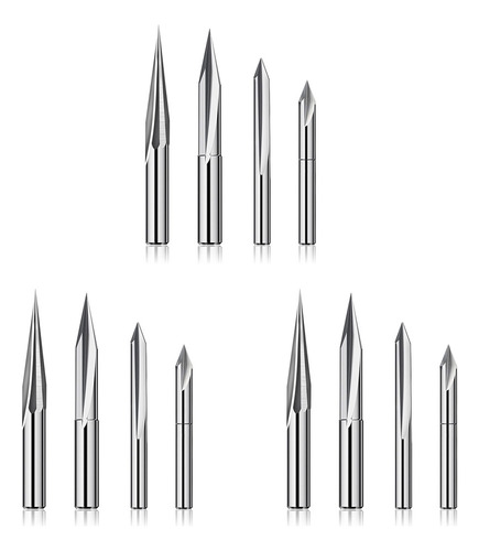 Q Para Juego Brocas Cnc Con Vástago 1/4, Enrutador Graba