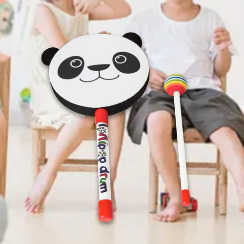 Tambor De Mano De Madera Para Niños, Juguete Musical Con