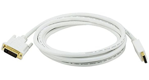 Monoprice 10 Ft 28 Awg Displayport A Cable Dvi  Color Blanco