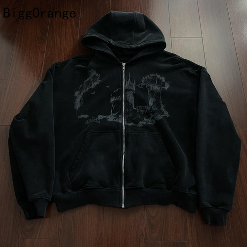 Chaqueta Gótica, Sudadera Con Capucha, Y2k Spring Nw