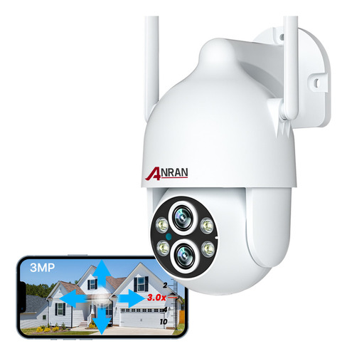 Cámara De Seguridad Wifi Ip Doble Lente Con Audio Hd Zoom10x