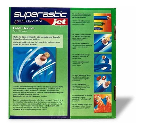 Imagen 3 de 9 de Cable 2.5mm Unipolar Superastic Pirelli Prysmian X300mts
