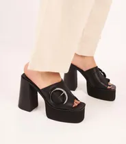 Comprar Sandalias Mujer Batistella Zuecos Con Hebilla De Cuero Negro