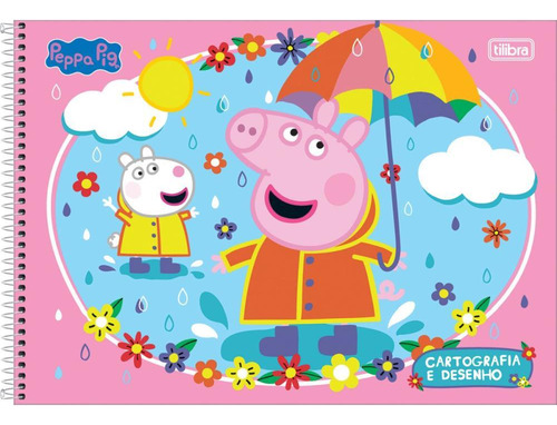 Caderno Desenho Univ Capa Dura Peppa Pig 80fls Pct.c/04