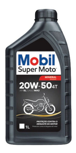 Oleo Mobil 4 T 1 L 20w50 - Mineral - Preto