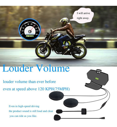 Imagen 7 de 8 de Bluetooth Intercomunicador Para Casco De Motocicleta -r9 Fm