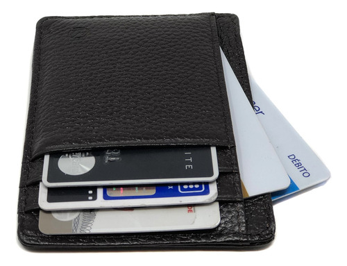 Imagen 2 de 6 de Cartera Tarjetero Piel Genuina Con Rfid Evita Clonaciones