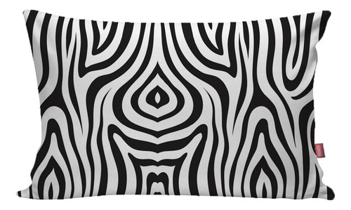 Capa Almofada Animal Zebra Preto E Branco Ani09- 50x30