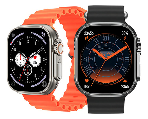 Smart Watch W68 Ultra Serie 8 Nfc Tela 49mm + Pulseira Extra Cor Da Caixa Preto Cor Da Pulseira Preto