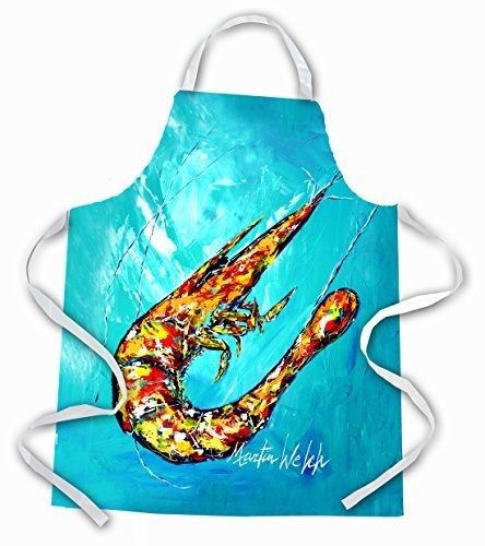 Caroline's Treasures Mw1242apron All That Jazz Teal Shrimp A