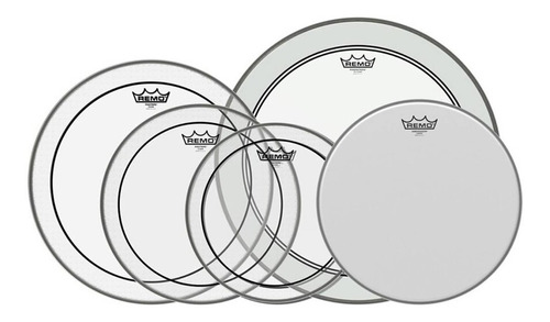 Set De 5 Parches Remo Usa -pinstripe Ambassador Para Bateria