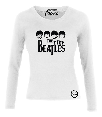 Poleras Manga Larga De Mujer The Beatles Silueta