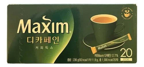 Café Instantáneo Maxim Descafeinado Clásico Sobre 20 Unid.