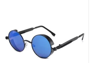 Gafas Marco Lente Azul Aoron Uv400 Redonda Lennon Hipster 1a