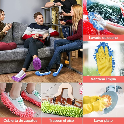 10 Pantuflas Lavables Para Mopa De Polvo
