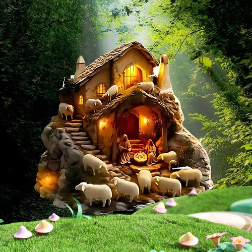 Estaca De Jardim Com Tema Pastoral, Arte 2d, Presente,