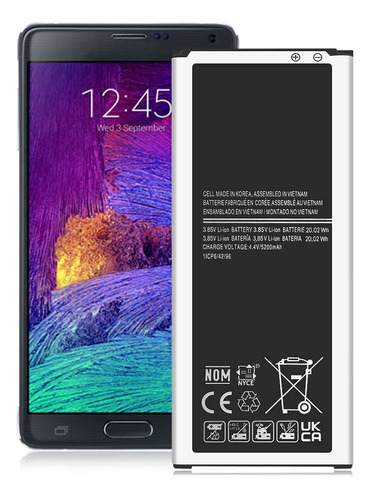 Batería Compatible Galaxy Note 4, [actualizada] Batería De R