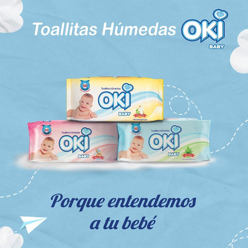 Toallitas Húmedas Aloe 50 Unid Oki Baby 24 Paqxbulto