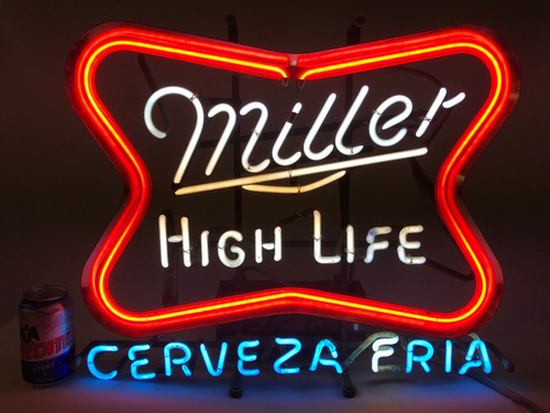 Anuncio Vintage De Neon Cerveza Miller High Life Funcionando