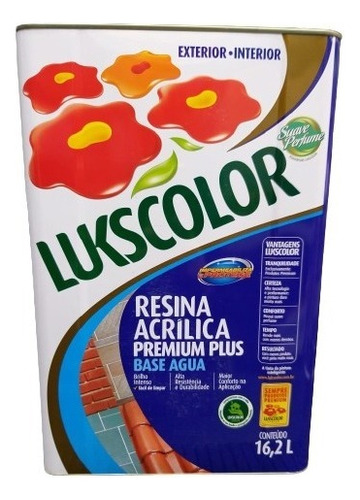 Resina Acrílica Base D'água Lukscolor 16,2 Litros Cor Incolor
