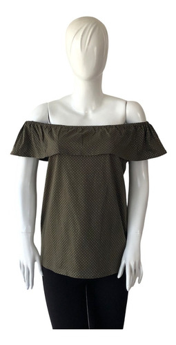 Michael Michael Kors Blusa Strapless Small Color Verde