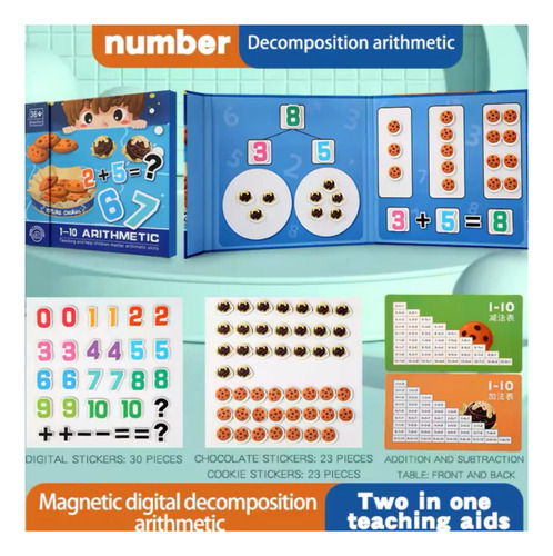 Libro Magnético Enseñanza Matemática Didáctico Galletas