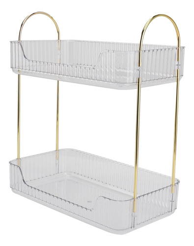 Soporte De Maquillaje De Doble Capa, Moderno Y Lujoso, 2 Niv
