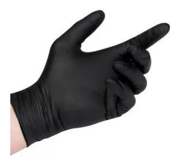 Guantes De Nitrilo Color Negro Restaurantes Barberías Y Mas