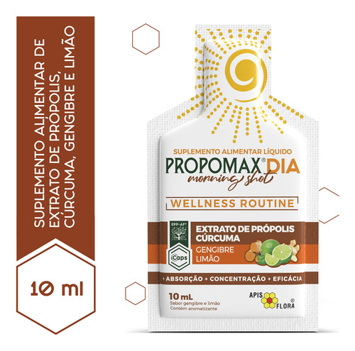 Display 10un Sachês 10ml Propomax Dia Morning Shot