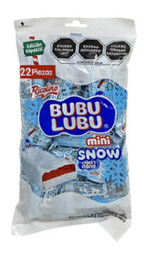 Bubulubu Mini Snow Chocolate Con Malvavisco Fresa 22pz 440g