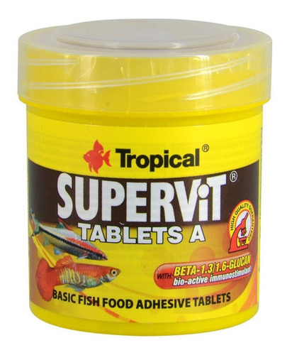 Alimento Peces Premium Tabletas Tropical Supervit  50ml