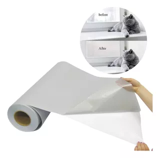  Película Vidrio Ventanas 60cm*5mts Privacidad Vinilo Fácil Color Gris Sandblasting 60 Cms X 5 Mts