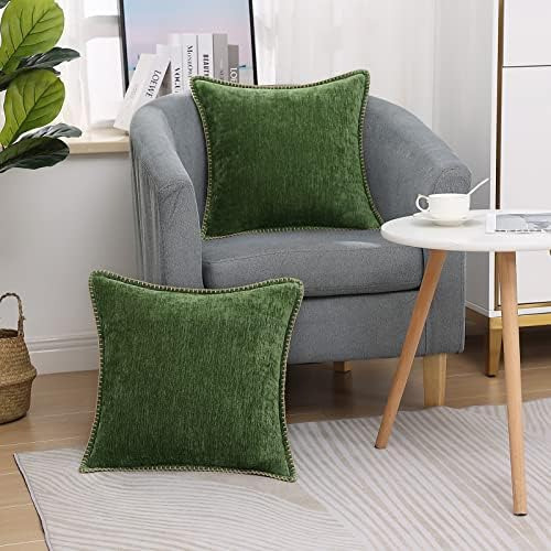 Decoruhome Juego De 2 Fundas De Almohada De Chenilla Navideñ