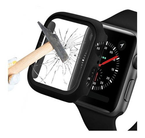Capa Com Vidro Integrado Para Apple Watch 38mm Preto