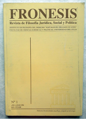Revista De Filosofía Jurídica Social Y Política - Fronesis 