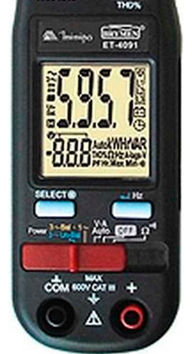 Alicate Wattímetro Minipa Et-4091 - Interface Usb Et-4091