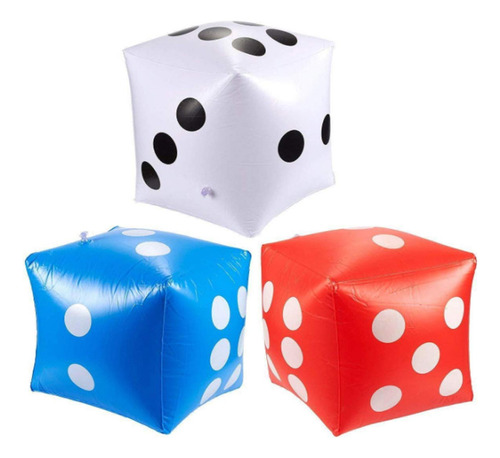 Dados Gigantes Inflables 35 Cm Para Juegos En La Piscina