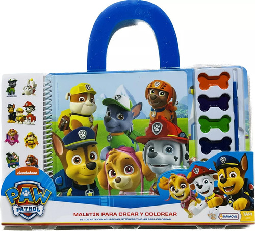 Maletín Con Acuarelas Y Stickers - Paw Patrol - Tapimovil