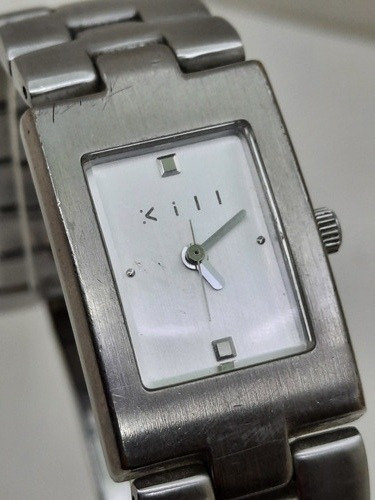 Reloj Kill Dama Usado Rectangular Cuarzo Análogo Acero Ofert