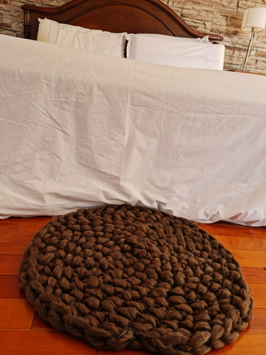 Alfombra Nórdica Circular Merino Tejido Xxl 55 Cm