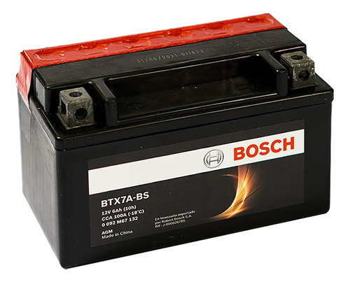 Bateria Moto Bosch Btx7a-bs Ytx7a-bs 12v 6ah Scooter