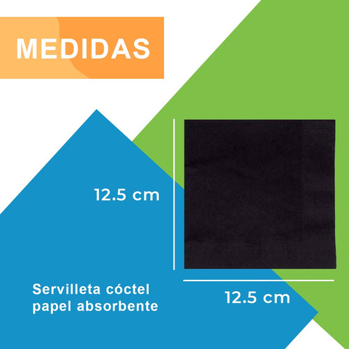 Servilletas De Papel Amscan 1000 Pzas Color Negra Absorbente