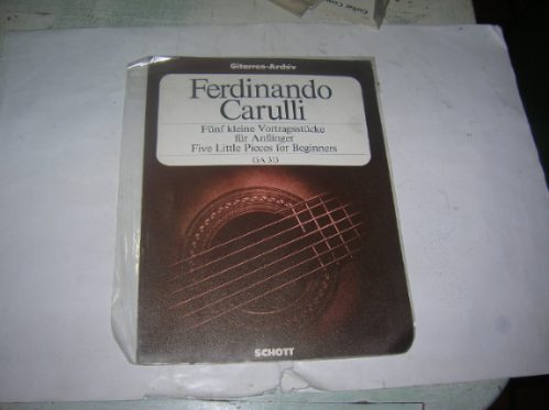 Partitura Guitarra Ferdinando Carulli Schott  Musica