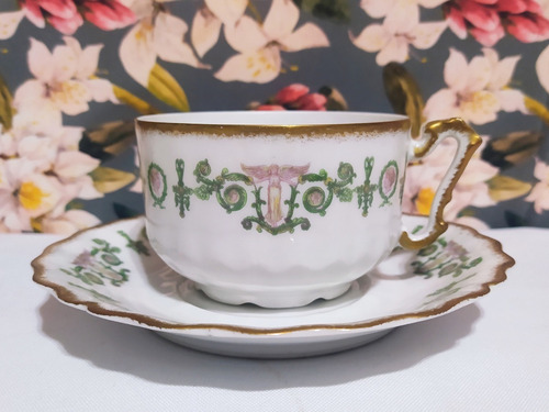 Taza Para Té De Porcelana Limoges Union Ceramique