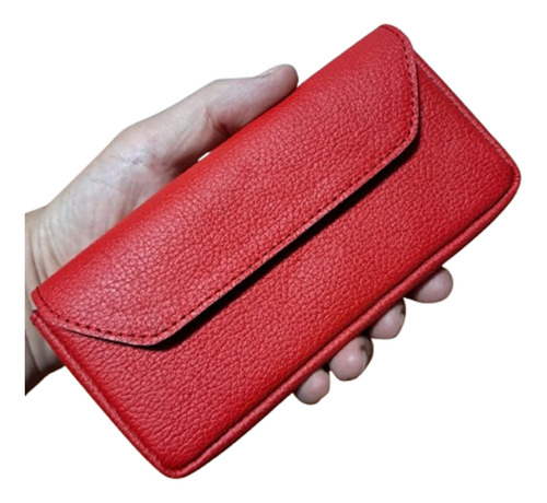Funda Estuche Cuero Para Zte Blade A54 - Horizontal Premium Rojo Horizontal Sin Nada Atras Para Guardar El Celular Con Una Proteccion Puesta Dentro (silicona, Tpu, Goma)
