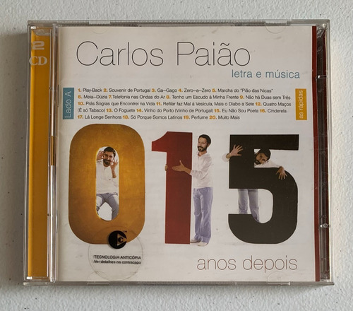 Cd Carlos Paião - Letra E Música 15 Anos Depois (2003) Imp.