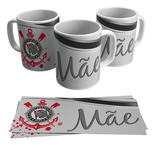 Caneca Dia Das Mães Corinthians Mãe Corintiana 325ml
