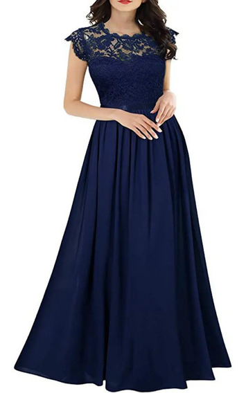 Vestido Dama De Honor Azul Marino | MercadoLibre 📦