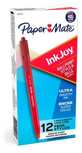 Lapiceras Ballpoint Paper Mate Set 12 U Red2