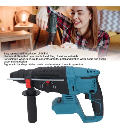 Taladro Percutor Inalámbrico Con 4 Modos De Mango Ajustable